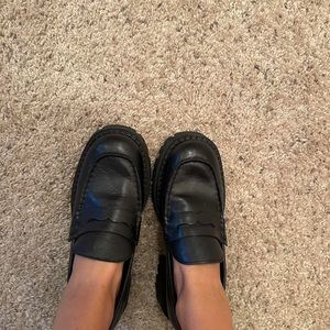 Black Lyra Lug Sole Free People Loafers